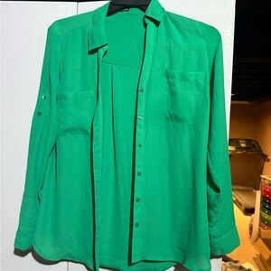 Express Bright Green Collared Shirt